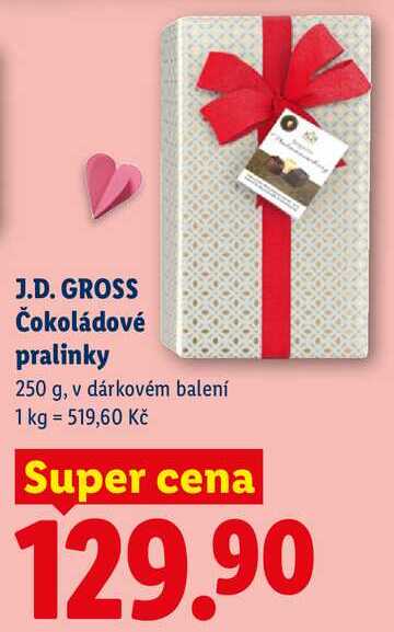 J.D. GROSS Čokoládové pralinky, 250 g