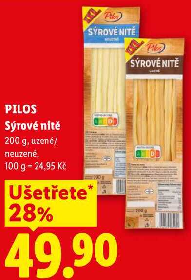 PILOS Sýrové nitě, 200 g