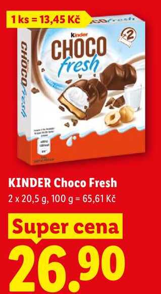 KINDER Choco Fresh, 2x 20,5 g