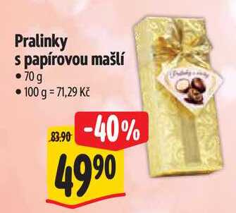 Pralinky s papírovou mašlí, 70 g  