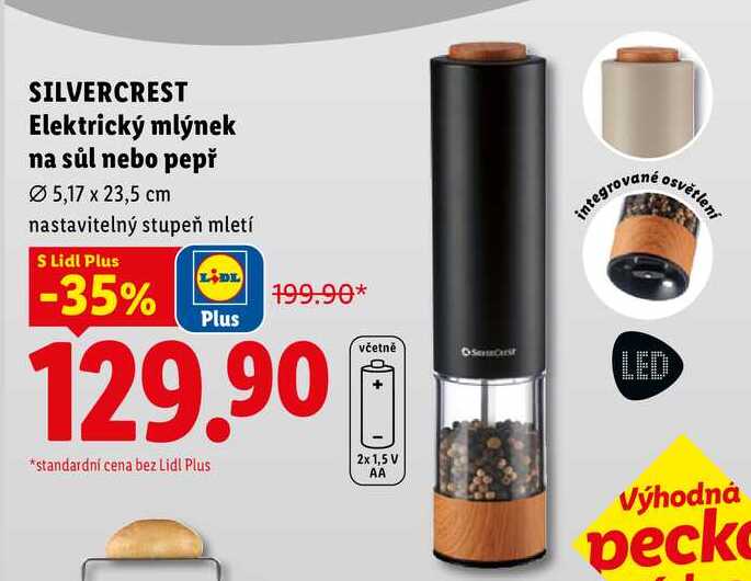 SILVERCREST Elektrický mlýnek na sůl nebo pepř 