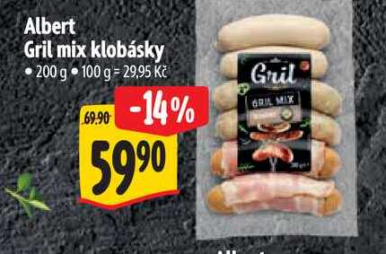 Albert Gril mix klobásky, 200 g  