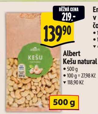 Albert Kešu natural, 500 g 