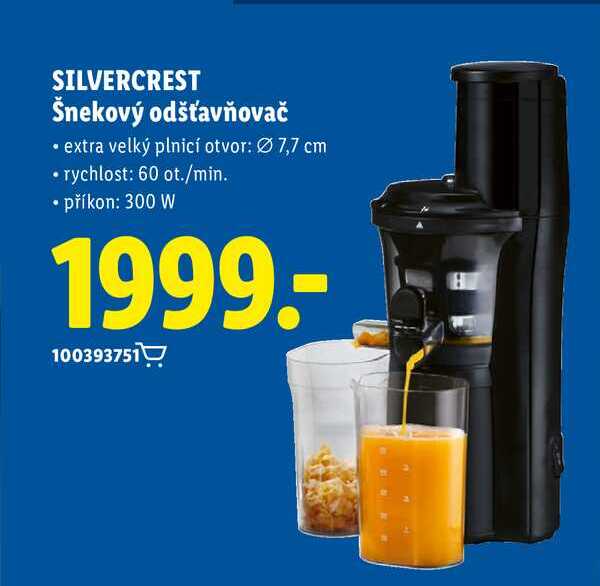 SILVERCREST Šnekový odšťavňovač 