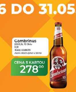 Gambrinus 20 x 0,5 L