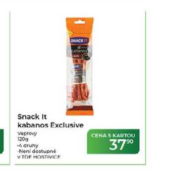 Snack It kabanos Exclusive veprovy 120g  