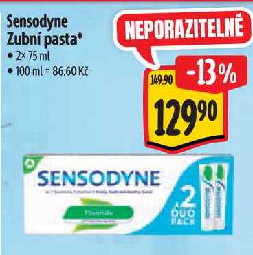 Sensodyne Zubní pasta, 2x 75 ml