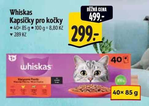 Whiskas Kapsičky pro kočky, 40x 85 g 