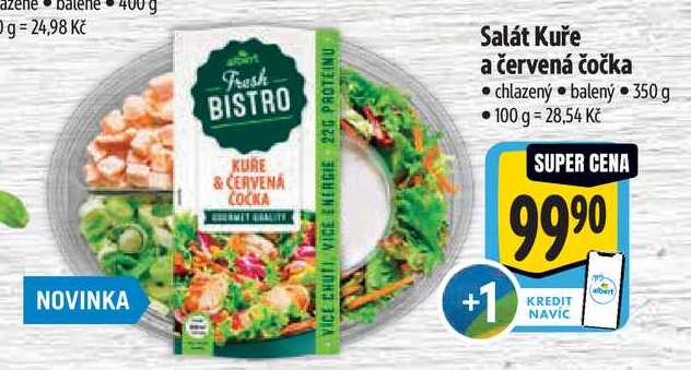 Salát Kuře a červená čočka, 350 g