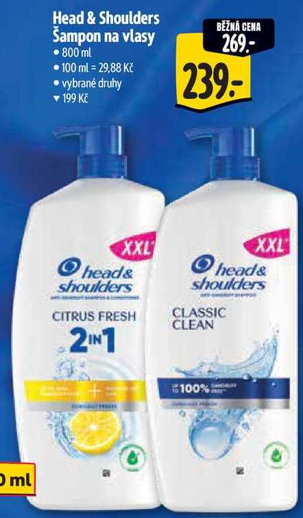 Head & Shoulders Šampon na vlasy, 800 ml 
