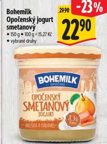 Bohemilk Opočenský jogurt smetanový, 150 g 