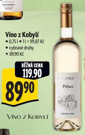 Víno z Kobylí, 0,75 l