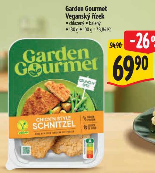 Garden Gourmet Veganský řízek, 180 g