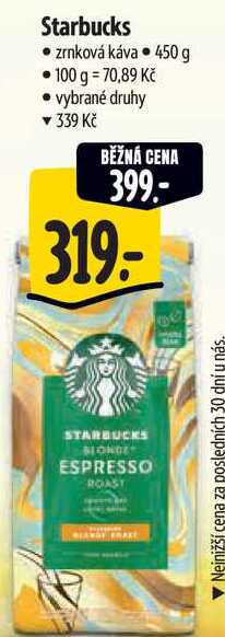 Starbucks zrnková káva, 450 g