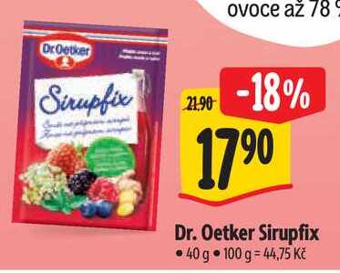 Dr. Oetker Sirupfix, 40 g