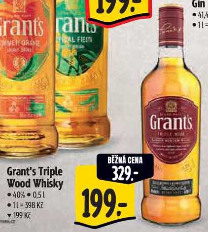 Grant's Triple Wood Whisky, 0,5 l