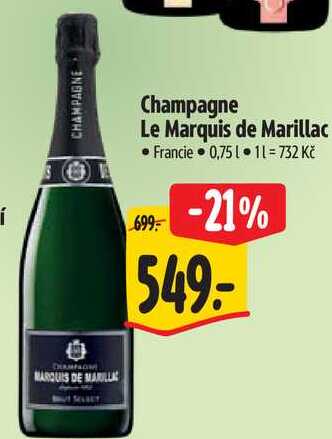Champagne Le Marquis de Marillac, 0,75 l