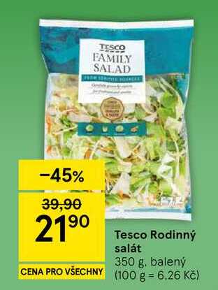Tesco Rodinný salát, 350 g, balený  