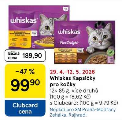Whiskas Kapsičky pro kočky, 12x 85 g, více druhů 