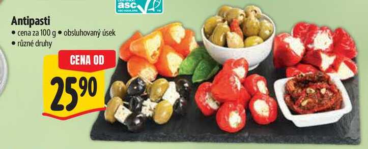 Antipasti, cena za 100 g 