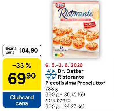 Dr. Oetker Ristorante Piccolissima Prosciutto, 288 g  