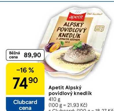 Apetit Alpský povidlový knedlík, 410 g