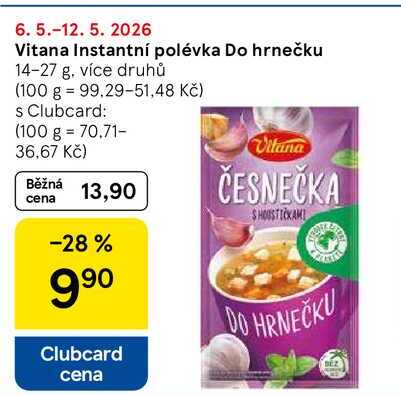 Vitana Instantní polévka Do hrnečku, 14-27 g, více druhů 