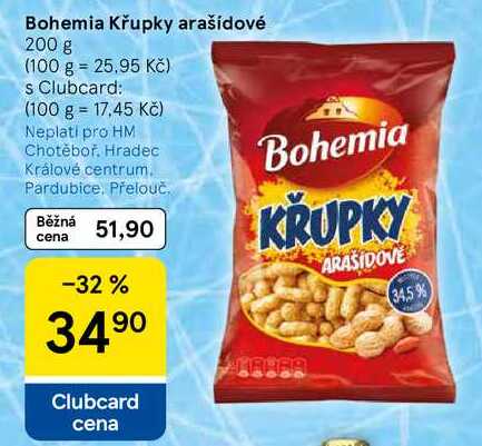 Bohemia Křupky arašídové, 200 g 