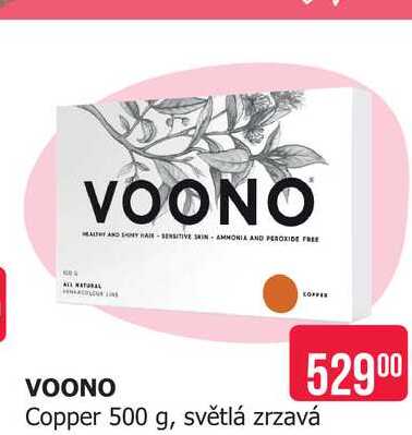 VOONO Copper 500 g, světlá zrzavá 