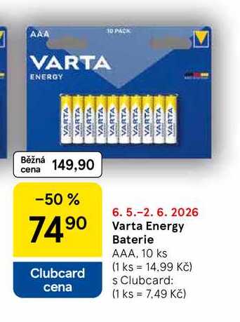 Varta Energy Baterie AAA, 10 ks