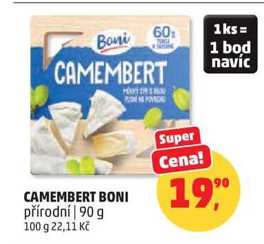 CAMEMBERT BONI přírodní, 90 g