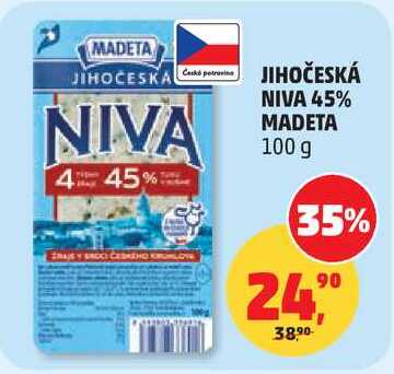 JIHOČESKÁ NIVA 45% MADETA, 100 g 