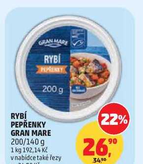 RYBÍ PEPŘENKY GRAN MARE, 200/140 g  