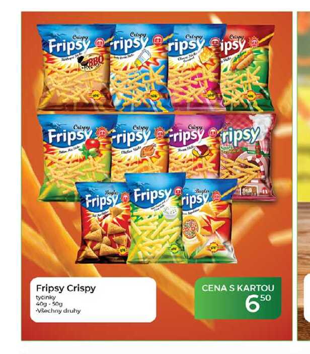 Fripsy Crispy tyčinky 40g-50g