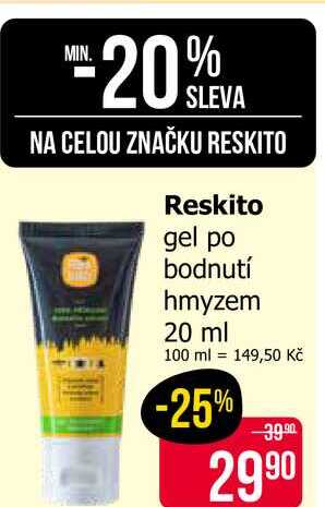 Reskito gel po bodnutí hmyzem 20 ml 