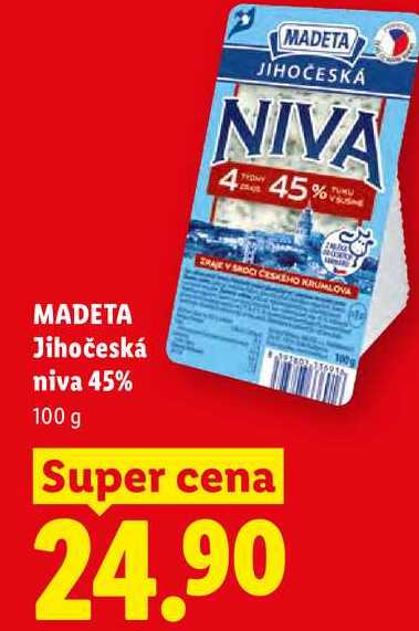 MADETA Jihočeská niva 45%, 100 g