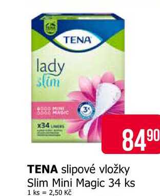 TENA slipové vložky Slim Mini Magic 34 ks
