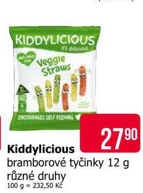 Kiddylicious bramborové tyčinky 12 g různé druhy 