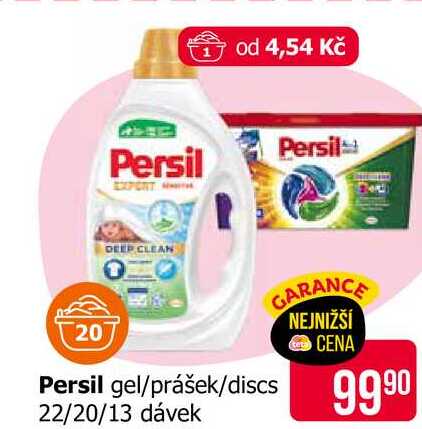 Persil gel/prášek/discs 22/20/13 dávek 