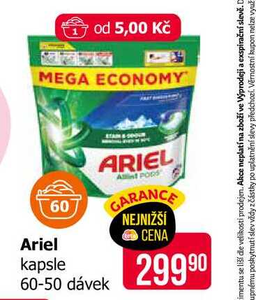 ARIEL kapsle 60-50 dávek 