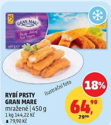 RYBÍ PRSTY GRAN MARE mražené, 450 g 