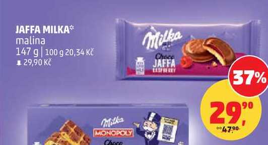 JAFFA MILKA malina, 147 g 