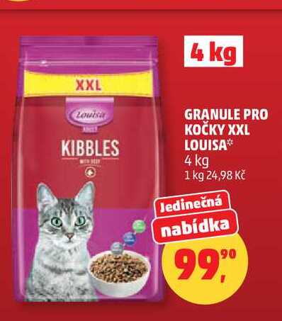 GRANULE PRO KOČKY XXL LOUISA, 4 kg  