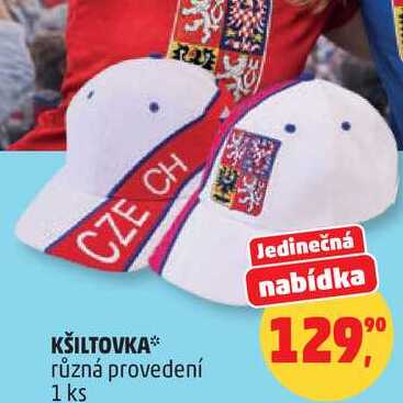 KŠILTOVKA různá provedení, 1 ks  