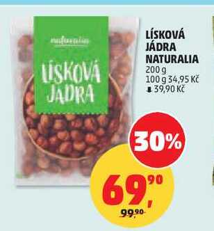 LÍSKOVÁ JÁDRA NATURALIA, 200 g 