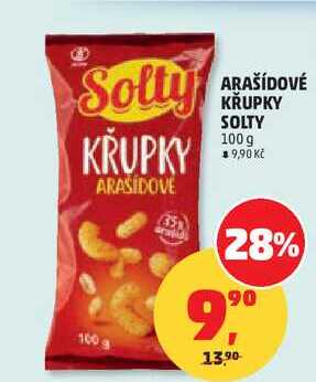 ARAŠÍDOVÉ KŘUPKY SOLTY, 100 g  