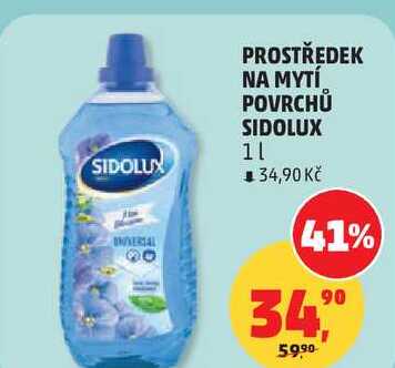 PROSTŘEDEK NA MYTÍ POVRCHŮ SIDOLUX, 1 l 