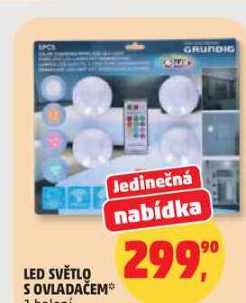 LED SVĚTLO S OVLADAČEM 
