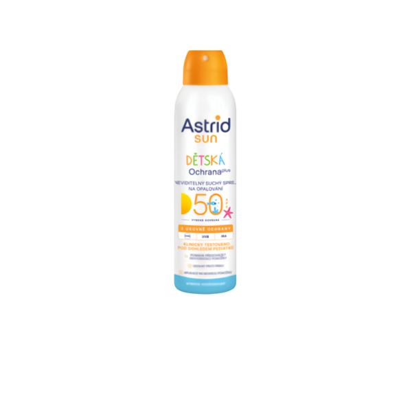 Astrid SUN Dětský neviditelný suchý sprej na opalování SPF 50