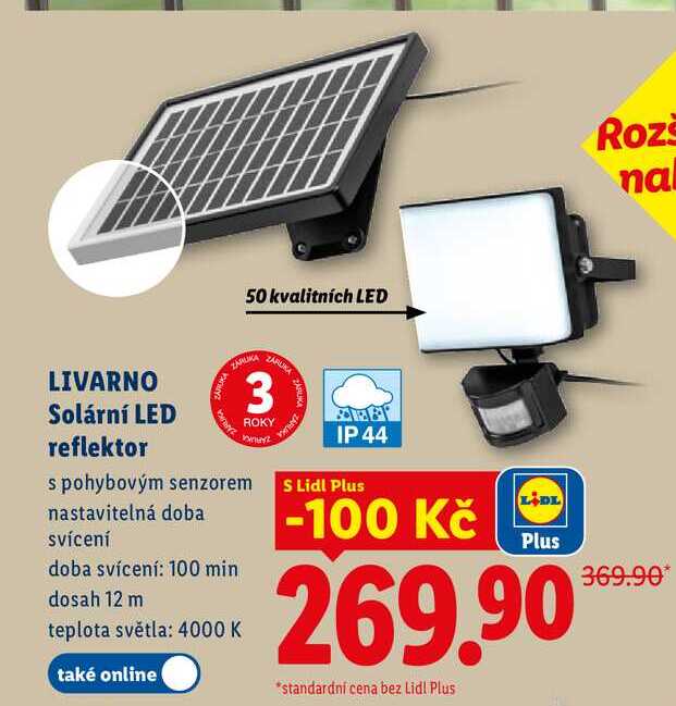 LIVARNO Solární LED reflektor 